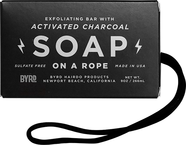 Byrd Hairdo Products - Soap On Rope Daily Cleansing Bar Charcoal 9oz