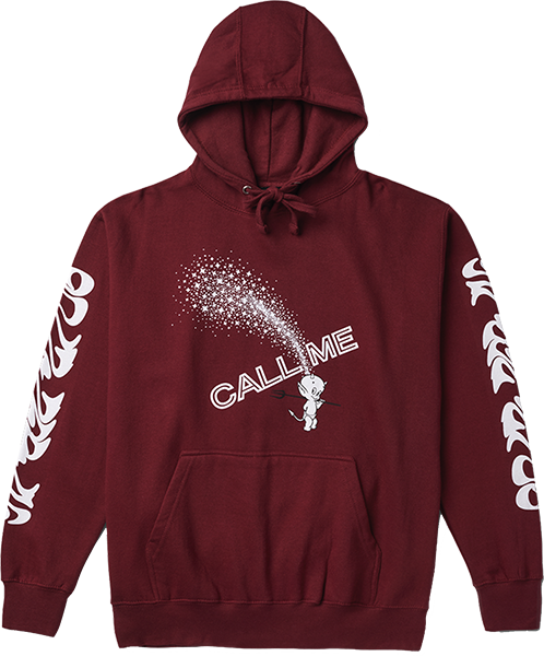 Call Me 917 - Me 917 Devil Calls Hd/swt Xl-maroon - Skateboard Sweatshirt Hoodie