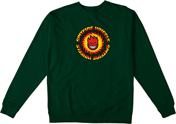Spitfire - Og Fireball Crew/swt S-dk.grn - Skateboard Sweatshirt Hoodie