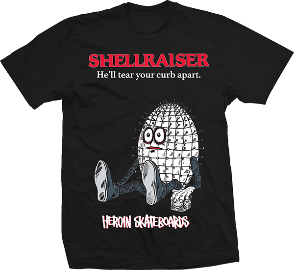 Heroin - Shellraiser Ss S-blk - Skateboard Tshirt
