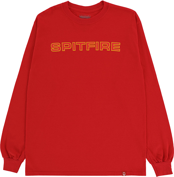 Spitfire - Classic 87 Ls L-red/gold/red - Skateboard Longsleeve Tshirt
