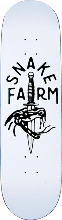 Snake Farm - Farm Boom Stick Deck-8.375 Wht/blk - Skateboard Deck