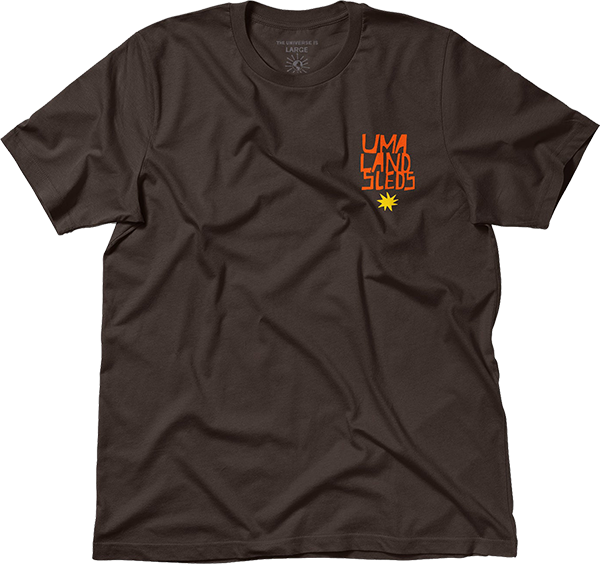 Uma - Stacked Ss L-brown - Skateboard T-Shirt
