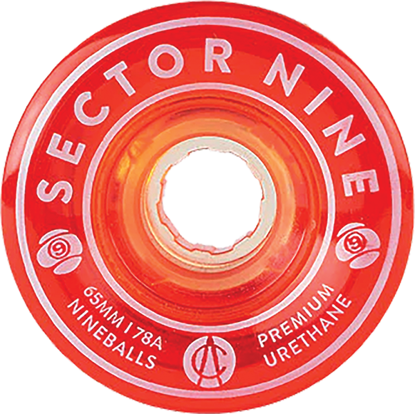 Sector 9 - Nineballs 65mm 78a Clear Red - Skateboard Wheels (Set of Four)