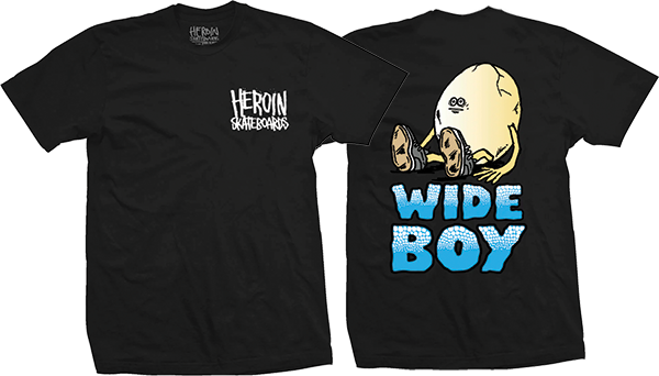 Heroin - Wide Boy Ss M-blk - Skateboard Tshirt