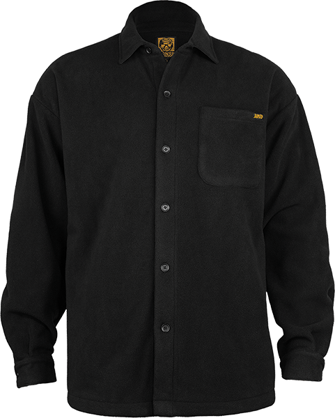 Bones Wheels - Black And Gold Buttonup Fleece Jacket Xs-blk