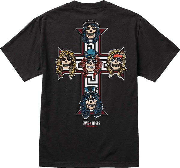 Primitive - Gn'r Cross Ss S-blk - Skateboard Tshirt