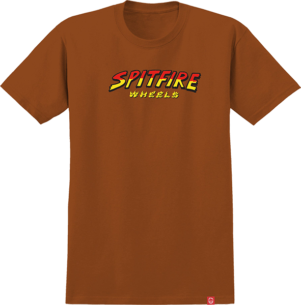 Spitfire - Hell Hounds Script Ss S-orange/multi - Skateboard Tshirt