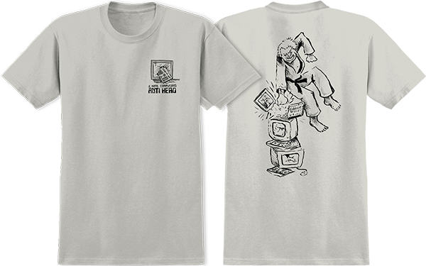 Antihero - I Hate Computers Ss S-ice Grey - Skateboard Tshirt