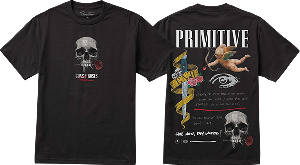 Primitive - Gn'r Don't Cry Ss Xl-blk - Skateboard Tshirt