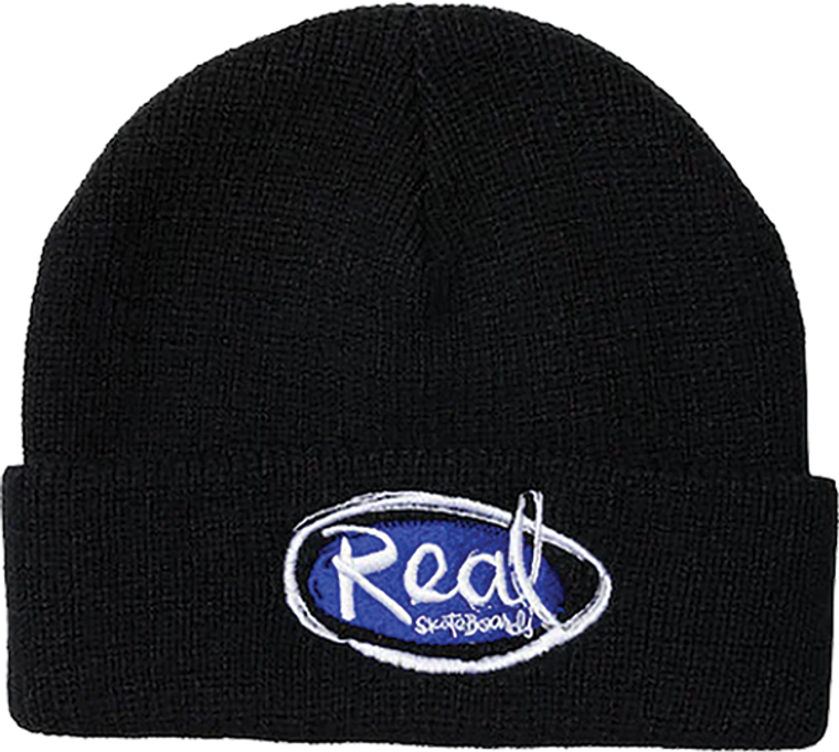 Real - Natas Oval Beanie Black - Skateboard Beanie