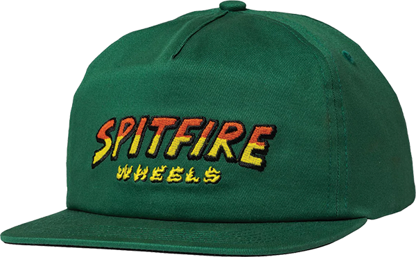 Spitfire - Hell Hounds Script Snapback Hat Adj-dk.green - Skateboard Hat