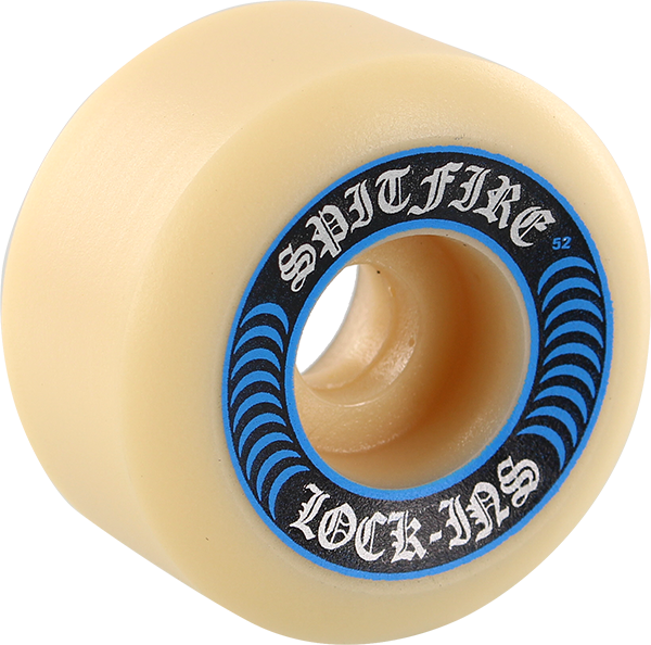 Spitfire - F4 99a Lock Ins 52mm Wht W/blu - Skateboard Wheels (Set of Four)