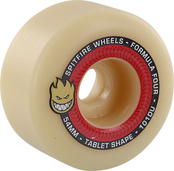 Spitfire - F4 101a Tablet 54mm Nat/red - Skateboard Wheels (Set of Four)