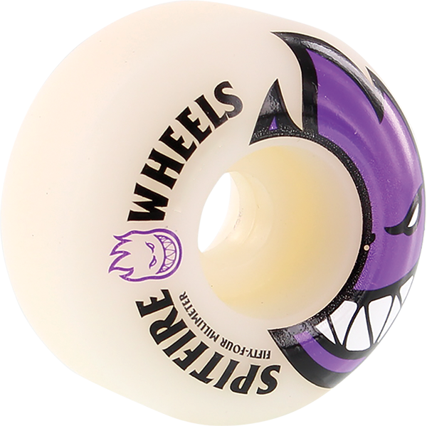 Spitfire - Bighead 54mm Wht W/purple - Skateboard Wheels (Set of Four)