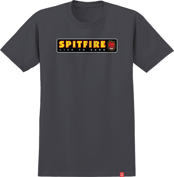 Spitfire - Ltb Ss Sm-charcoal - Skateboard Tshirt