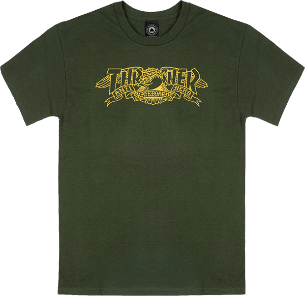 Thrasher - Anti-hero Mag Banner Ss Xl-forest Green - Skateboard Tshirt