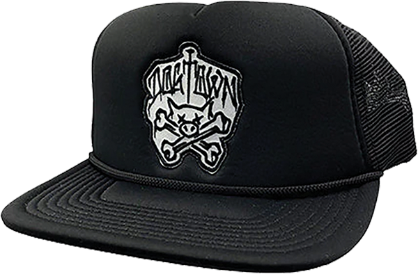 Dogtown - Pig And Bones Mesh Hat Adj-black/black - Skateboard Hat