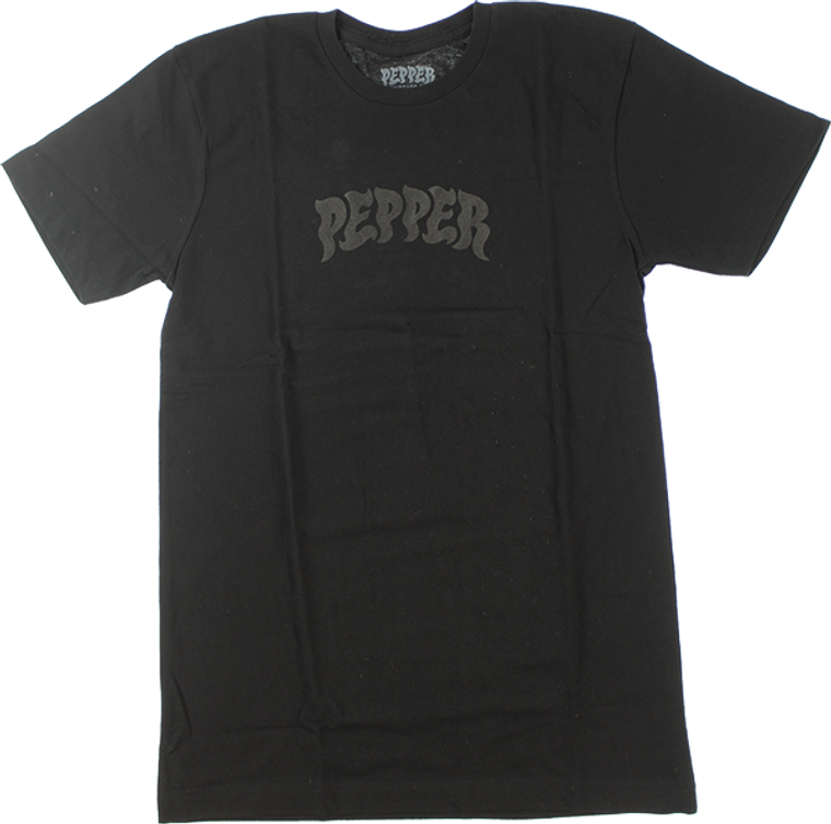 Pepper - Logo Ss Xl-black - Skateboard Tshirt