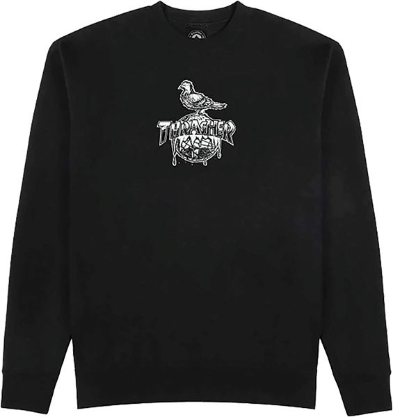 Thrasher - Anti-hero Cover The Earth Crew/swt Xl-blk - Skateboard Sweatshirt