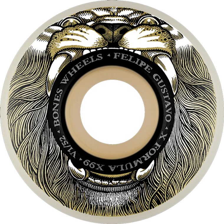 Bones Wheels - Gustavo Xf V1 Mane Event 52mm 99a - Skateboard Wheels (Set Of Four)