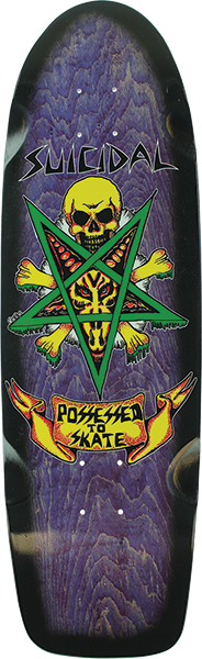 Suicidal Skates - Pts 70's Deck-9x30 Purple Stain/blk Fade - Skateboard Deck