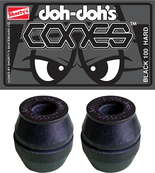 Shortys - 5pk(10pr) Cones - 100a Black - Skateboard Bushings