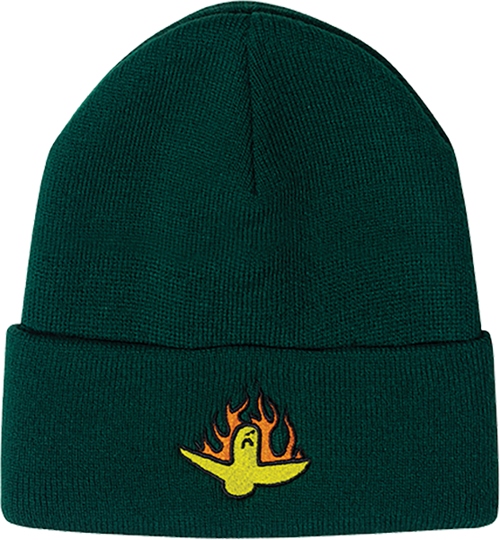 Krooked - Fire Bird Beanie Dark Green - Skateboard Beanie