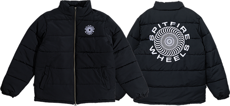 Spitfire - Classic 87 Swirl Puff Jacket S-blk/wt