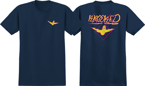 Krooked - Bird Lightening Ss S-navy/yel/magenta - Skateboard Tshirt