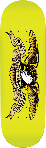 Antihero - Shaped Eagle Deck-10x31.85 Horse Pill Yel - Skateboard Deck