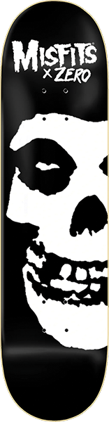 Zero - Misfits Fiend Skull Deck-8.5 Blk/wht - Skateboard Deck
