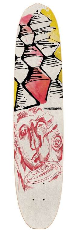 The Heated Wheel Polarizer Sorry Burt Deck 6.00 X 27.50 - Skateboard Deck