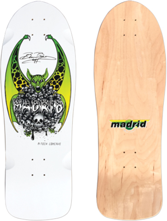 Madrid Beau Brown White Reissue Deck 10.37 X 30.62 - Skateboard Deck