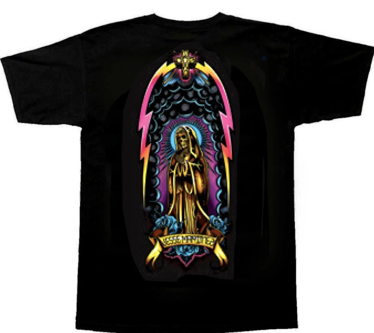 Dogtown Jesse Martinez Guadalupe Handshake Black Ss M - Skateboard Tshirt