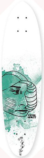 The Heated Wheel Peter Hewitt Azure Polarizer Fiber Rider Deck 6.00 X 23.75 - Skateboard Deck