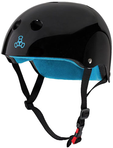 Triple 8 Helmet Certified Sweatsaver Black Glossy S/m