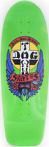 Dogtown Og Bull Dog 70's Rider Lime Green Dip Shaped Deck 10.00 X 30.57 - Skateboard Deck