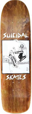 Dogtown X Suicidal Skates Pool Skater Shaped Assorted Stains Deck 8.50 X 32.07 - Skateboard Deck