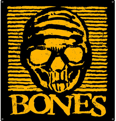Bones Black & Gold Banner 34" X 36"