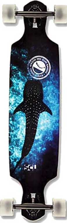 San Clemente Whale Shark Drop Through Complete 9.00 X 36.00 - Complete Skateboard