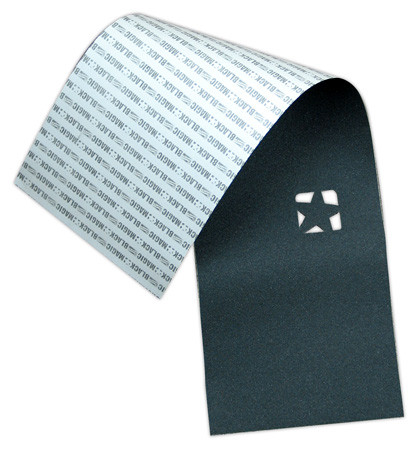 Shorty's Black Magic 9" Die Cut Grip Tape Sheet - Skateboard Grip Tape