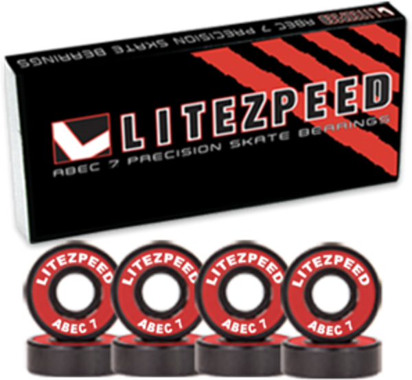 Litezpeed Abec 7 Single Set Red - Skateboard Bearings