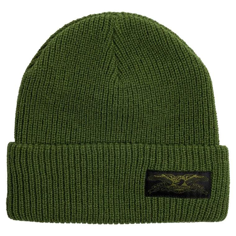 Anti-hero Stock Eagle Label Cuff Beanie Olive