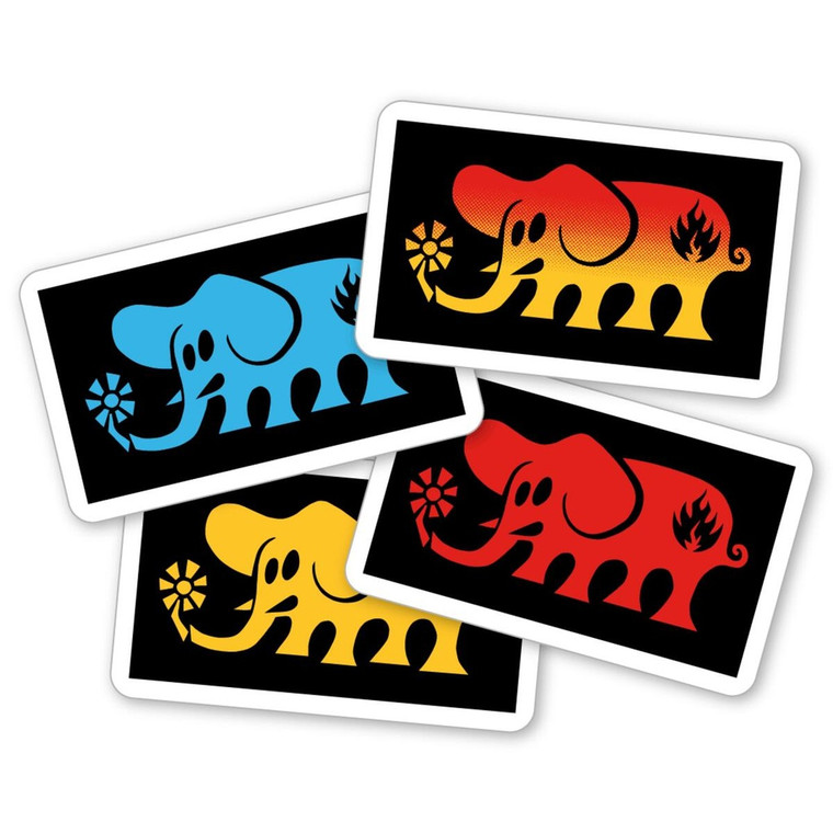 Black Label Elephant Block Sticker