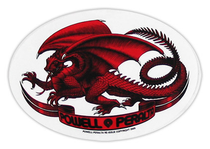 Powell Oval Dragon Sticker