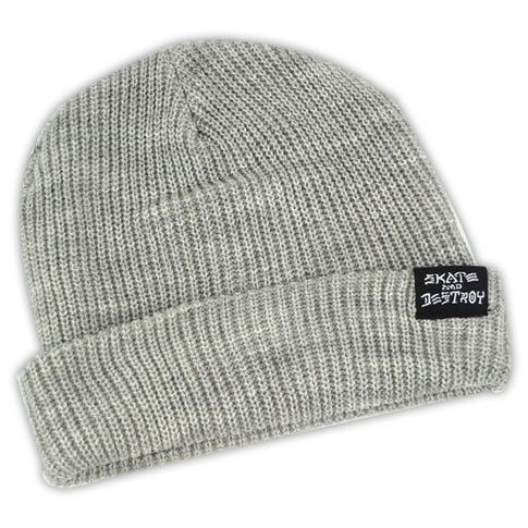 Thrasher Sk8 Goat/skate & Destroy Beanie Heather Grey