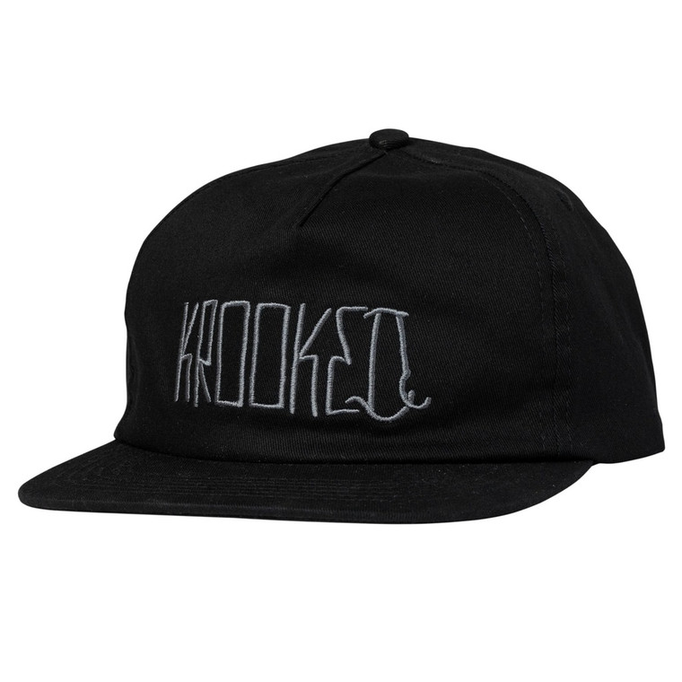 Krooked Side Eyes Snapback Hat Black