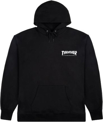 Thrasher Little Thrasher Black Hd/swt L - Skateboard Sweatshirt