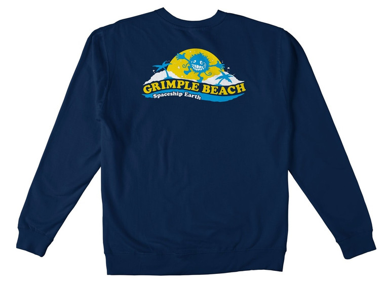 Anti-hero Grimple Stix Spaceship Earth Navy Crew/swt Xl - Skateboard Sweatshirt